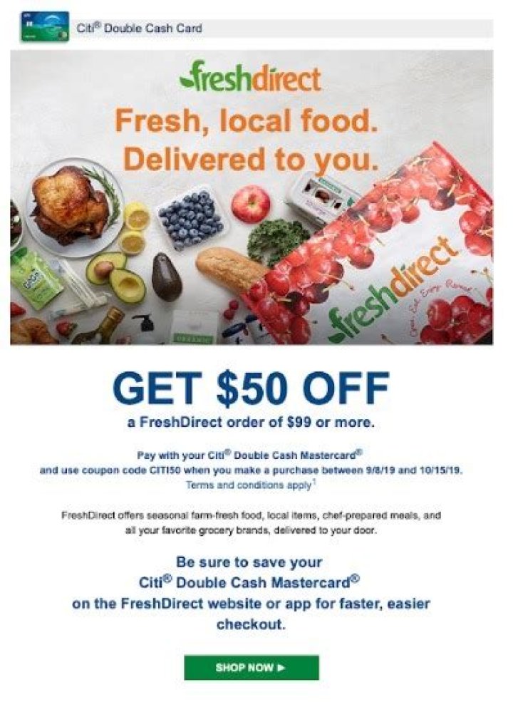 $50 Off - FreshDirect Promo Code
