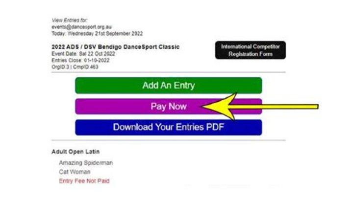 Competition Entry fee includes 2's Club