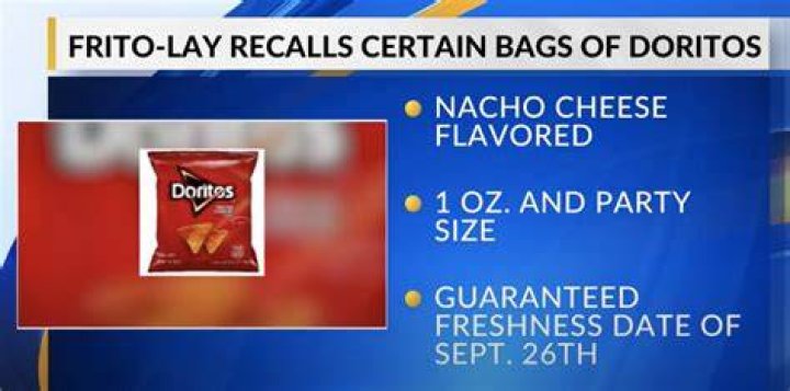 Frito-Lay recalls Doritos distributed in 7 states
