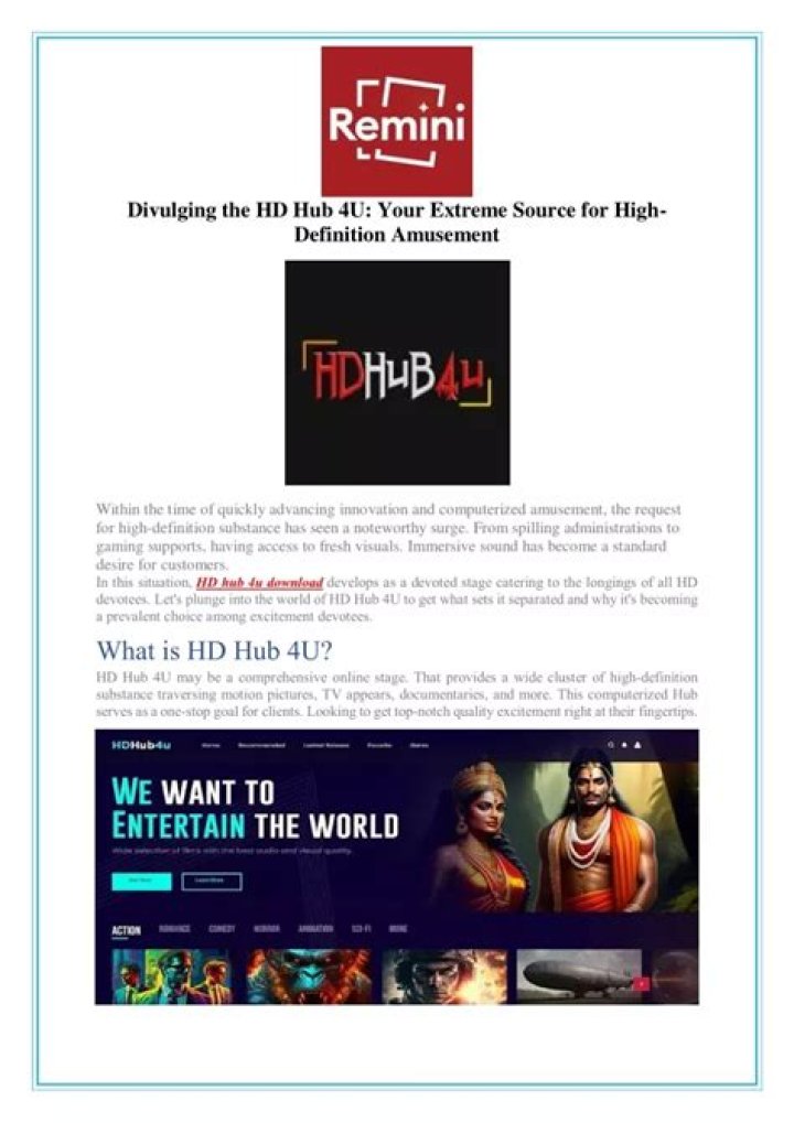 HD Hub For Your Entertainment Needs: The Ultimate Guide