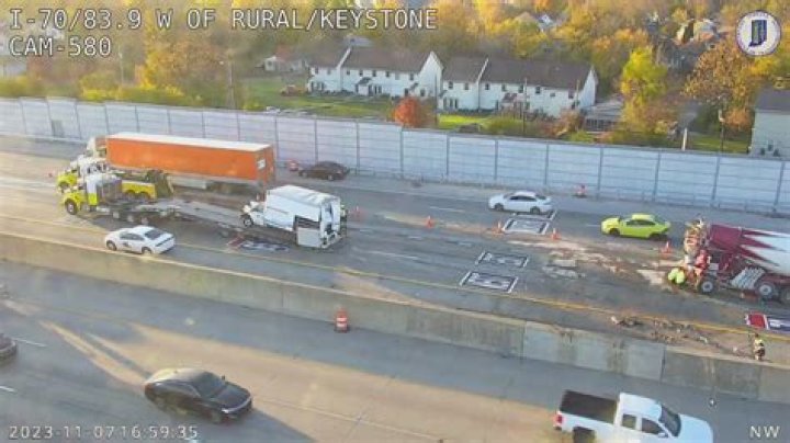 I-70 closed near North Split for crash