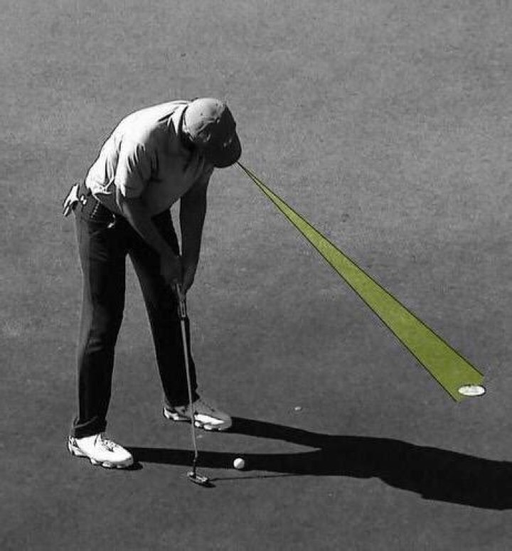 Look at the hole when putting