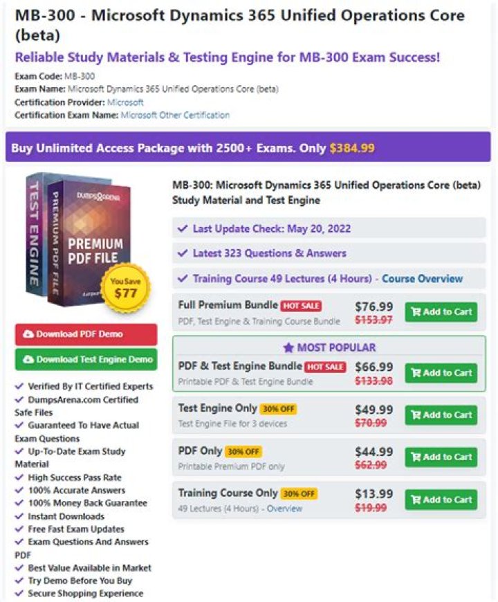Microsoft Dynamics 365 (MB-300) Exam Dumps 2022