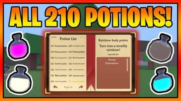 Roblox Wacky Wizards All Potions